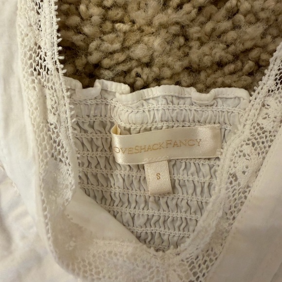 LoveShackFancy White Lace Trim Dress - Picture 2 of 2